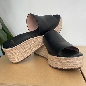 J Crew Espadrilles with Leather Upper, Size 8